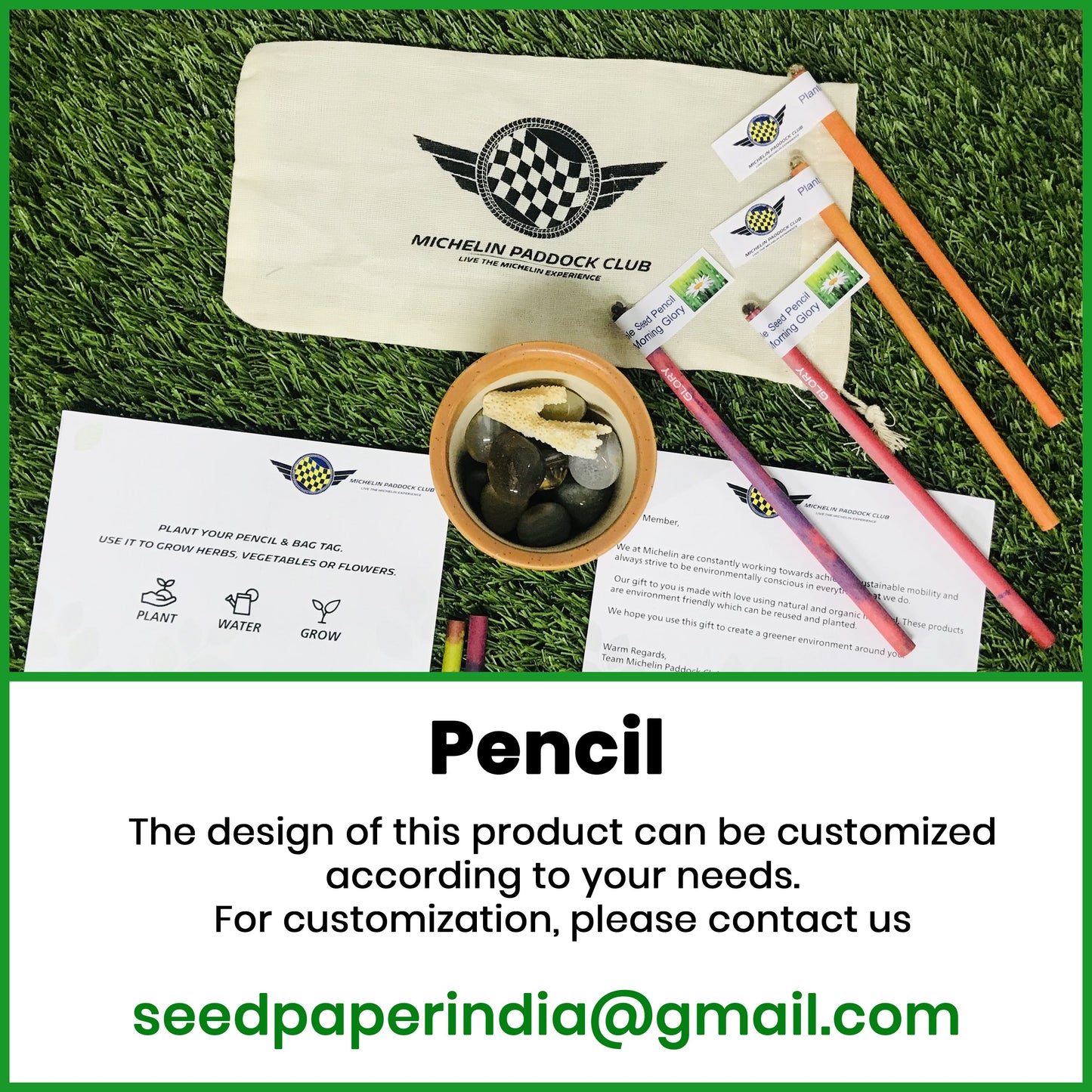 Seed Pencil (pack of 5 with Brown Tube)