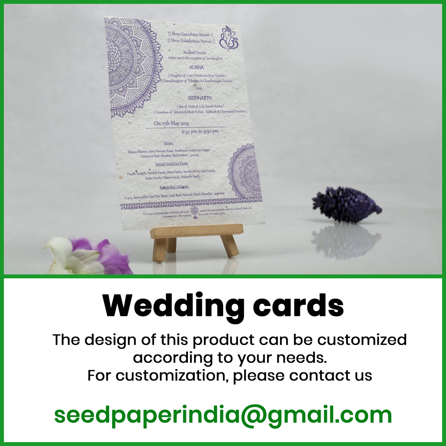 Premium Plantable Wedding Cards