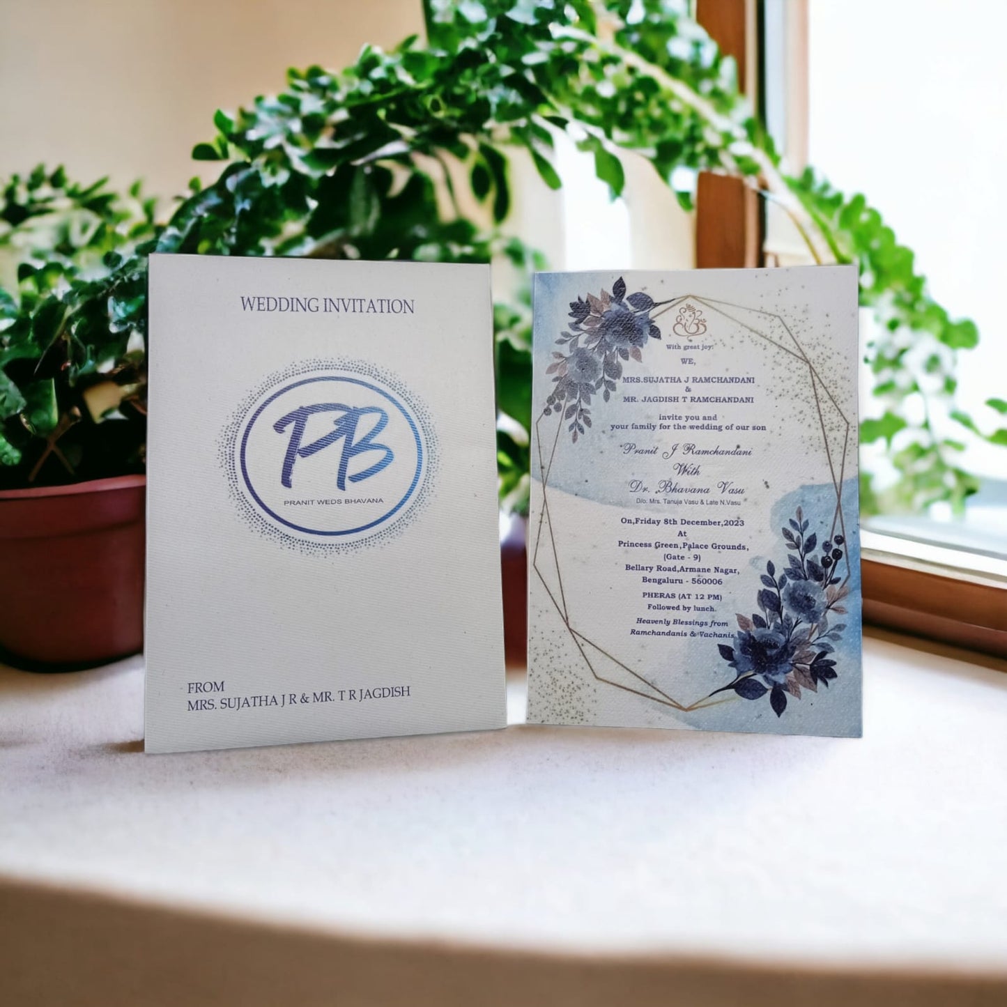 Premium Plantable Wedding Cards