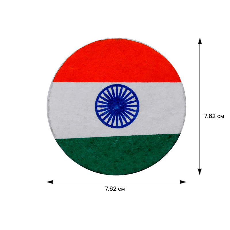 National Flag Circle Flag 25 Nos with PIN at the Back