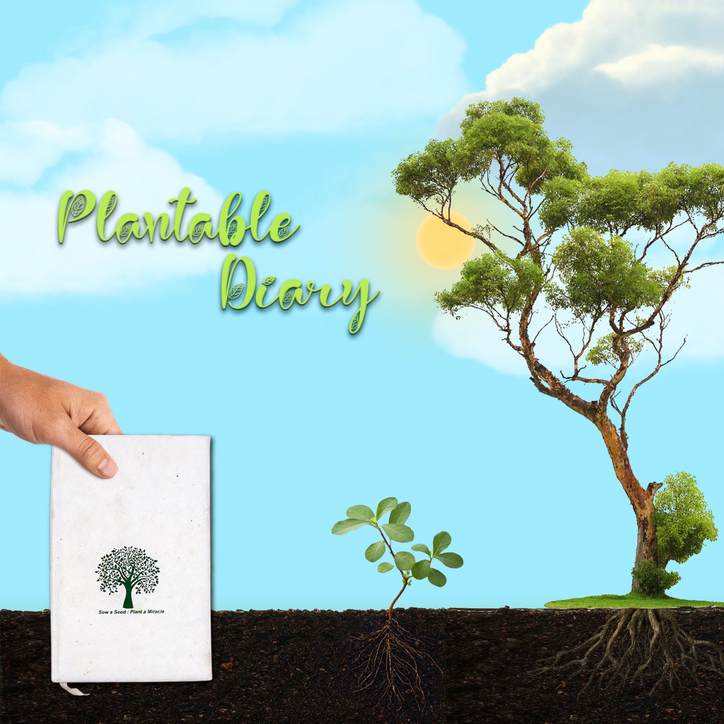 Eco-Friendly Plantable Seed Paper Notebook Diary